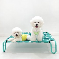 강아지 고양이 슬립 스탠드 해먹 여름 침대 쿨매트 중형견 대형견, 그린, 1개