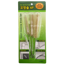 가원모닝필 꼬망솔 4P / 청소용품 브러쉬세트 미니작은빨대솔 틈새 병솔 주전자세척, 1개