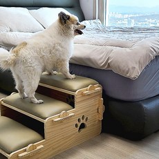 원목강아지계단