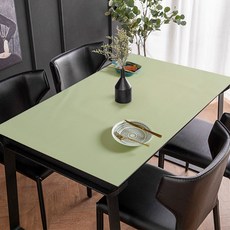 (14colors 11size) 롤로아 100% 방수 가죽 식탁보 테이블보, 140x80cm, 양면-11 (Olive+Violet)