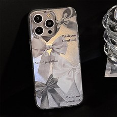 case&co 블링블링 발레코어 펄 리본 아이폰 케이스