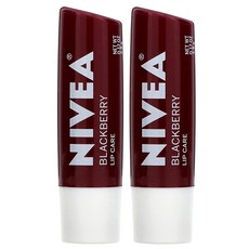 Nivea 틴트 립 케어 블랙 베리 2 팩 각 0.17 oz (4.8 g), 단일상품, 단일상품