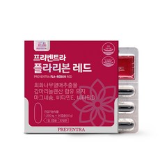 (핫딜/유통기한 24.12.21) 프리벤트라 여성갱년기 플라리본 레드 1개월분 / 여성갱년기영양제 회화나무열매 감마리놀렌산 달맞이꽃종자유, 1개, 60캡슐, 60정