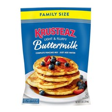 Krusteaz 라이트 & 플러피 버터밀크 팬케이크 믹스 32oz 12개 팩 인공 향료 색소 또는 방부제 프리, 2.26kg