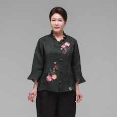 하랑한복 엄마옷 신상인견자켓 애정드리 카키