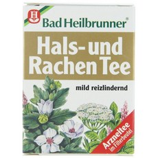 [미국직구]Bad Heilbrunner Hals (4팩 각 8티백) Rachen 넥 스 로트 티 UND, 선택, 상세설명참조