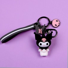 민아네 에어팟1 에어팟2 에어팟프로케이스 산리5캐릭터 054, (키링제품 철가루방지스티커 증정안함), 단독키링 쿠로미