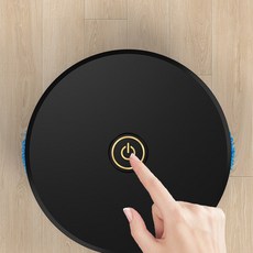 Smart Go 무선 스마트 물걸레청소기 듀얼 스윙 자동회전 로봇청소기, 블랙