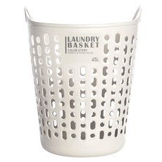 SHABATH 彩色洗衣籃 45L, 象牙白, 45L(W43 x D42 x H53cm)