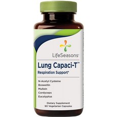 LifeSeasons-폐 Capaci-T-폐 및 호흡기 보조제 보충-가래 감소에 도움-은행 나무 유칼립투스 N- 아세틸, 1