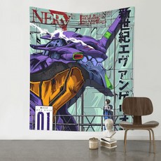 미술 태피스트리 Neon Genesis Evangelion Shinji Ikari 일본 만화 영화 커튼 패브릭 포스터, 프린트 패턴, 130 x 152 cm