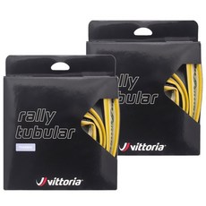 Vittoria Rally 관형 타이어 700c x 25mm 블랙 파라 220TPI 트레이닝 로드 레이스 1 쌍, 노란색 25c 1 쌍