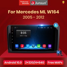 Junsun 4G + 64G 안드로이드 10 메르세데스 ML W164 GL GL320 ML350 ML500 X164 GL350 GL450 2005 2012 자동차 라디오 멀, 1개, CHINA, WIFI 2-64GB