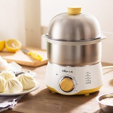 계란 찜기 스테인리스 스틸 가정용 계란 삶는 기계 에그 마스터 다용도 소형 찜기, 화이트