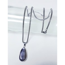 원석자수정목걸이