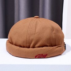 지주모자 남자 건달 이니셜 표시 장식 클래식 처마가 없다 과피모자 여성 스타일리쉬 스트릿 쿨링