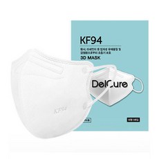 델큐어 본사배송 새부리형 KF94 라이트 마스크 비말차단가능 황사마스크, 5매입, 20개, 화이트