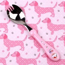 블룸엣홈 두기 아동 포크숟가락(핑크) 1P, 단품, 1개