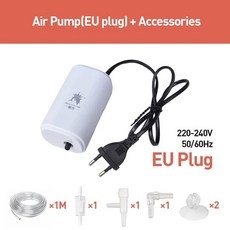사일런트 수족관 공기 펌프 어항 미니 압축기 산소 3W 220V-240V 110V, Air Pump Set1 EU, 8cmx4cmx4.5cm, 1개