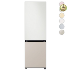 [색상선택형] 삼성전자 비스포크 냉장고 방문설치, 코타 화이트 + 새틴 베이지, RB33A3004AP