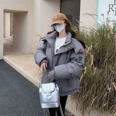 ANYOU 겨울 여성 캐주얼 다운패딩 점퍼 데일리 심플한 숏 패딩 자켓 상품 이미지