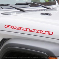 그리븐 지프 오버랜드 스티커 데칼 Jeep JL 랭글러 50100, 77cm, 레드, 1개