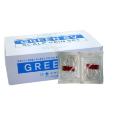피하수액 나비침 고양이 강아지 심부전 바늘, 100개, 24G 3/4inch