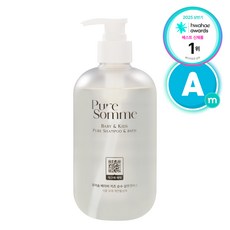 퓨어솜 베이비 키즈 순수 샴푸앤바스, 1개, 500ml 1개, 500ml