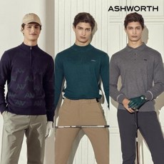 애시워스 울 실크 블렌드 니트 3종 남성