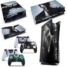 PS5 디스크 콘솔 슈퍼히어로 스킨 for 플레이스테이션 5 데칼 스티커 컨트롤러 2세트, Dark Joker From Batman