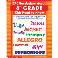 240 Vocabulary Words 6th Grade Kids Need To Know