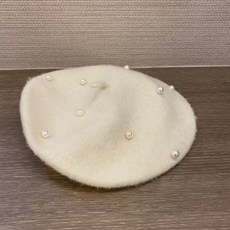 치크 한정수량!! 귀여운 진주화이트 베레모 CKAC20A1G