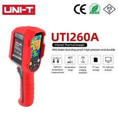 열화상카메라 스마트폰 카메라 열감지 휴대용 UNI-T 디지털 적외선 열화상 온도계 UTi260B UTi260A LED 급수 조명 열 에어컨 수리, [02] UTi260A, 1개