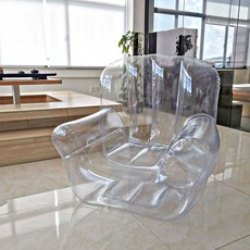 휴대용 에어소파 펌프포함 해변 가정 인테리어 투명 공기 쇼파 비치백 방수 접이식 1인, 4.투명 289대 소파 발펌프