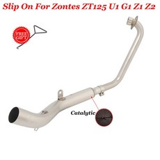 Zontes ZT125 U1 G1 Z1 Z2 2021 용 오토바이 배기 이스케이프 모토 시스템 DB 킬러 프론트 링크 파이프 51, 1개