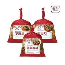 [종가] 갓김치 1kg + 파김치 1kg + 열무김치 900g 종가김치