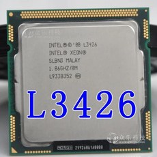 인텔 제온 L3426 쿼드 코어 CPU 45 w 1.86GHZ LGA 1156 바늘 작업 가능, 한개옵션0