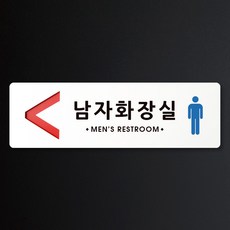 루리앤메리 크림 방향 표지판 002 남자화장실 A SIZE 주문제작형 안내판, 왼쪽 방향