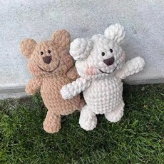 코바늘 DIY 인형 뜨개질 태교 쿼카 동물 키트 도안 초보 코바늘 키트, 카키+베이지[재료패키지] 도안, 1개