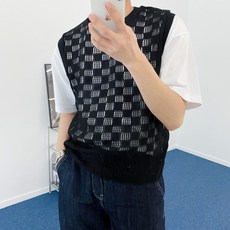 남성펀칭니트조끼