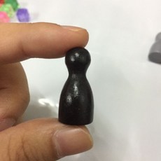 휴머노이드 체스 조각 나무 폰/체스 카드 조각 보드 게임 액세서리 14 색 24x12mm 50 개, 10) Black