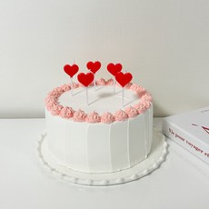 [깨미상점] 레드 하트초 5개입 생일파티 케이크초 감성소품 파티용품 케이크데코