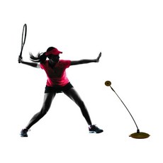 테니스 연습기 스윙 볼 머신 리턴 기 회전식 트레이너 도구 전문 탑스핀 연습 휴대용, 성인용 80-90cm