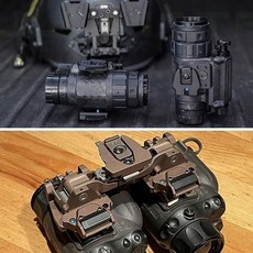 LEESEN PVS14 듀얼 나이트 비전 마운트 PVS-14 경량 튜브 장착 시스템 ICAN/PVS-14LW - 완전 CNC 제어 알루미늄 합금용 양안교 폴딩 암 브래킷
