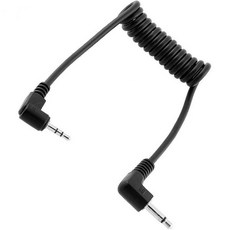 2.5mm 3.5mm 플래시 싱크 케이블 코드 카메라 셔터 릴리스 리모컨 스피드라이트 트리거 커넥트 스프링 코일 와이어 캐논 니콘 소니 모스트 DSLR, 1개