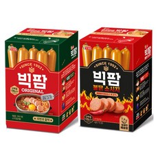 롯데 빅팜1200g+빅팜불닭1200g 기획 간식 소시지 어린이 성인 남여노소 주전부리 키스틱, 1.2kg