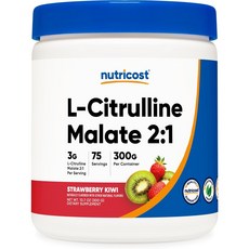 [nutricost] 엘시트룰린 말레이트 파우더 2:1 딸기 키위 맛, 2개, 300g