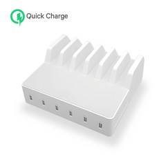나비 나비 NV11-MC600Q QC3.0 6포트 빅파워 고속충전기, 화이트, 1개