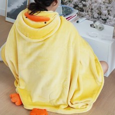 입는 후드 망토 집순이 담요 블랭킷 [정품 오린이 캐릭터 극세사 똑딱이 단추 사무실 학생 귀여운 담요]