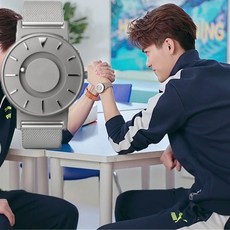 시각장애인 손목시계 시계바늘이 없는 패션시계, 실버